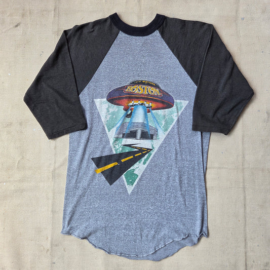 80s Boston Band T Shirt Tour Vintage 1980s Concert Raglan