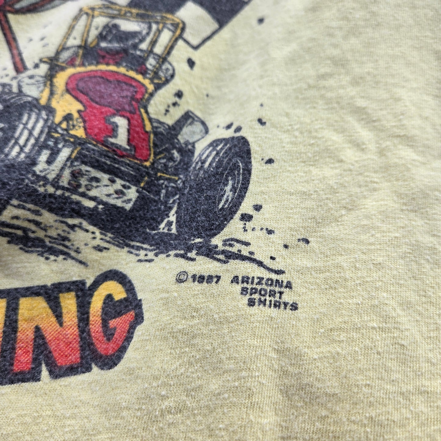 1987 Dirt Racing T-Shirt 80s Medium Arizona Sport