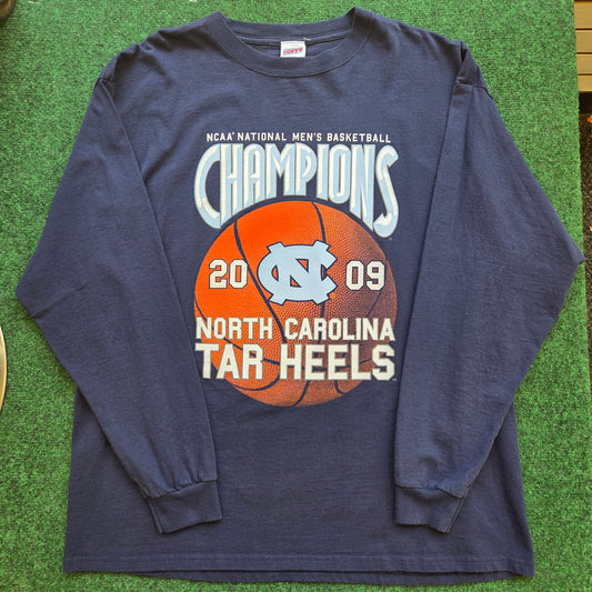 2009 UNC Tarheels Basketball LS Tee XL