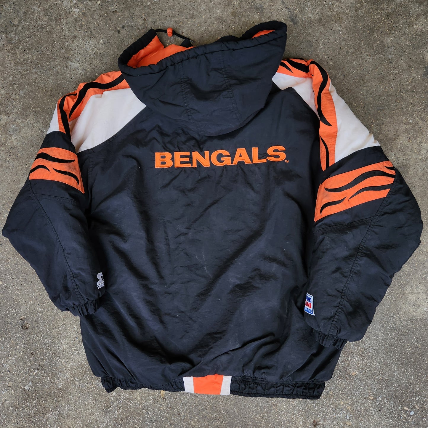 Vintage 90s Cincinnati Bengals Starter Jacket XL Hooded Pro Line