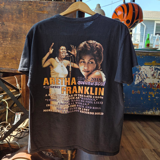 Aretha Franklin Memorial T Shirt 2018 Queen of Soul Large