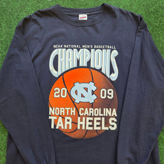 2009 UNC Tarheels Basketball LS Tee XL