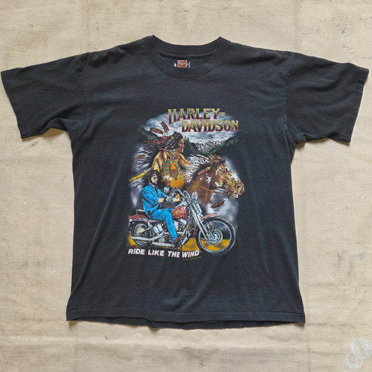 Vtg Harley Davidson Ride Like The Wind Buddy Stubbs Phoenix T Shirt Tee Large