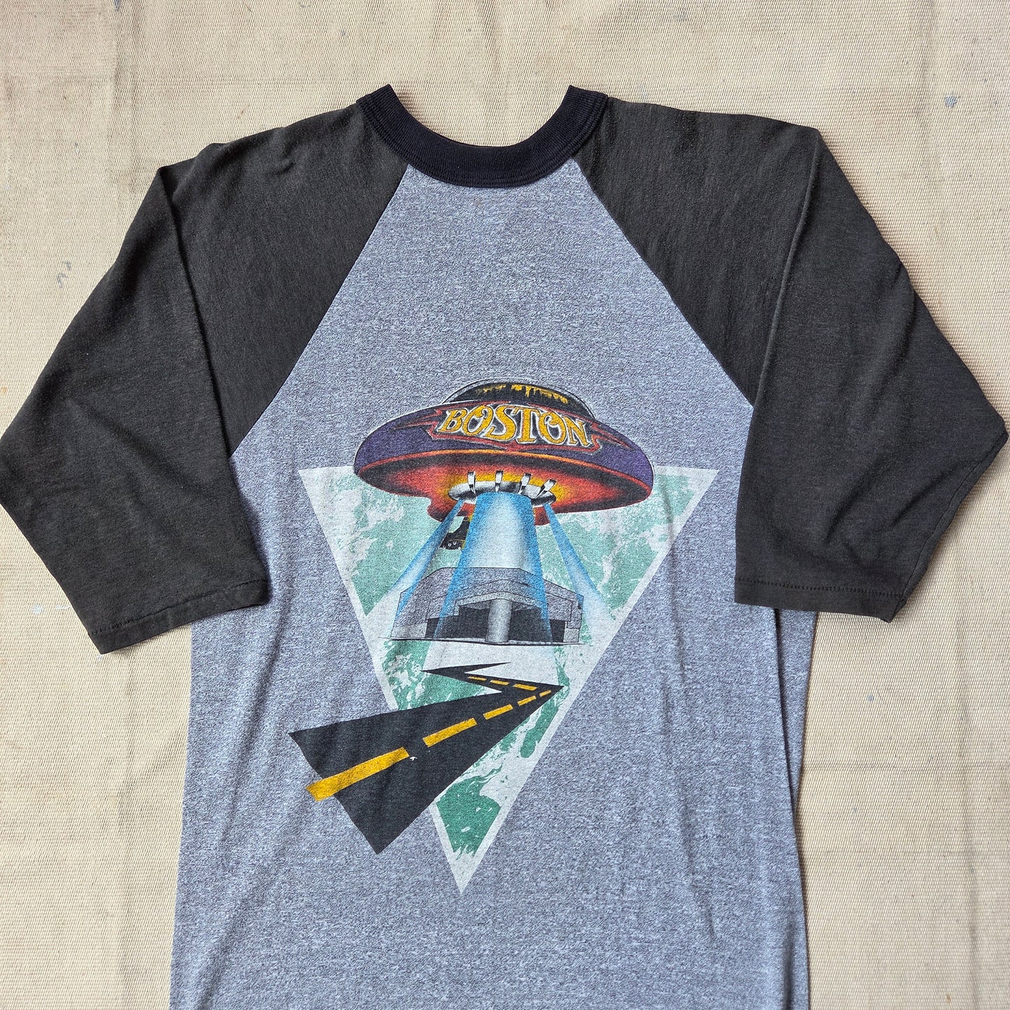 80s Boston Band T Shirt Tour Vintage 1980s Concert Raglan