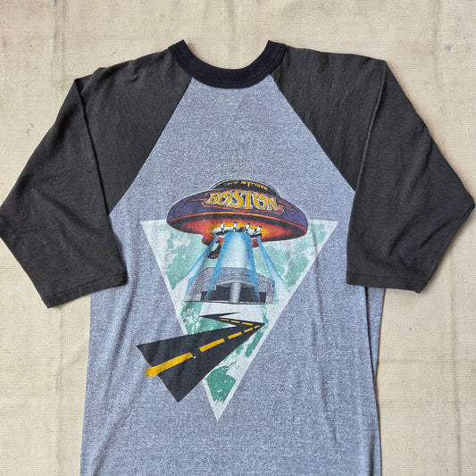 80s Boston Band T Shirt Tour Vintage 1980s Concert Raglan