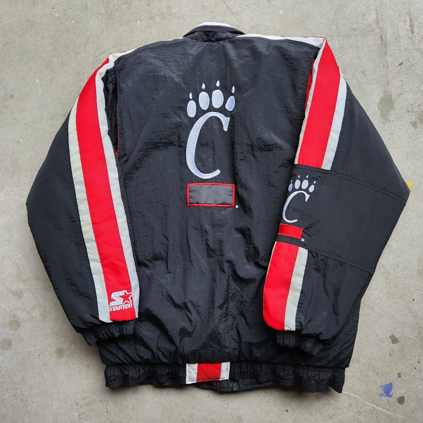 Vtg 90s Cincinnati Bearcats Starter Jacket Large UC Zip Up