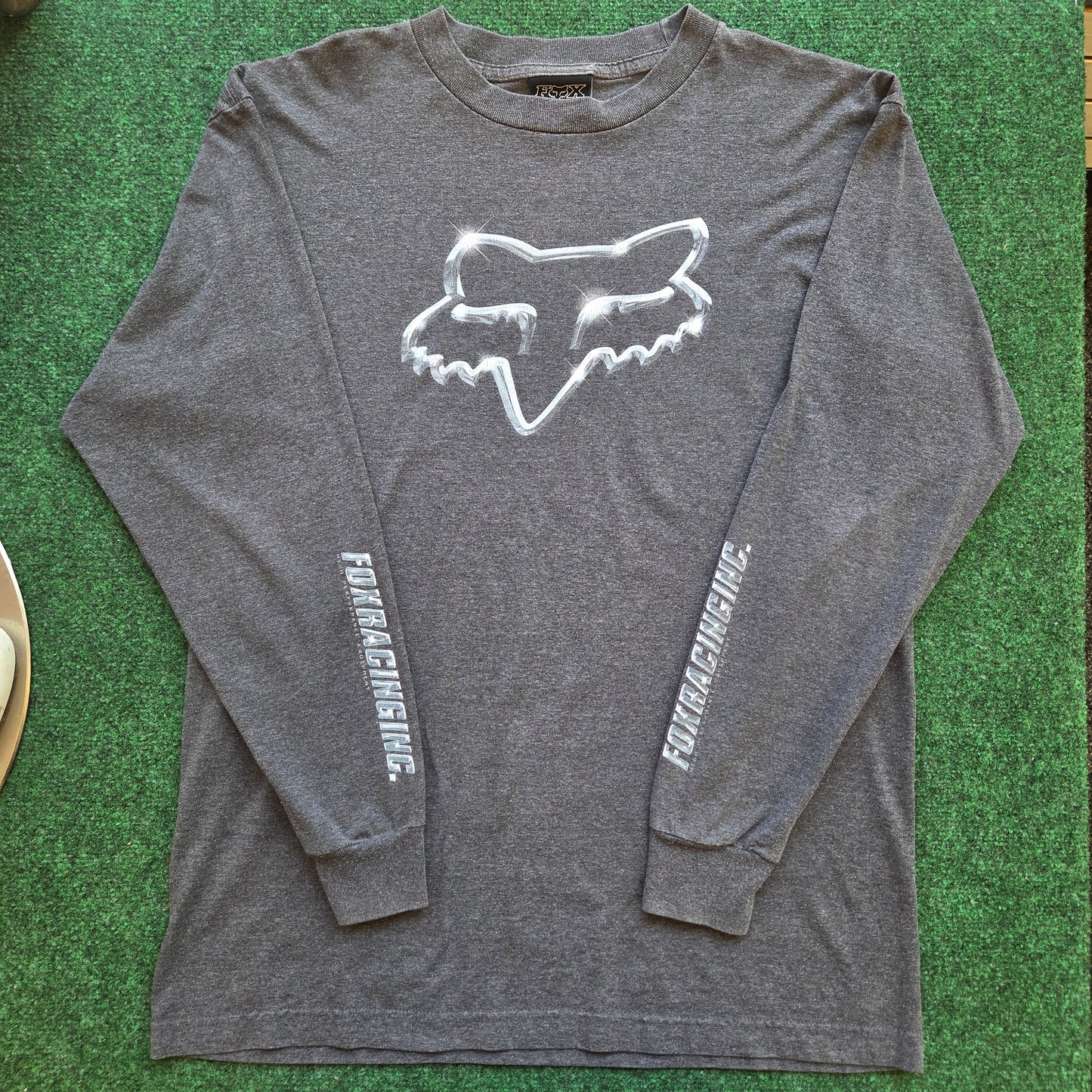 Y2k Fox Racing Long Sleeve Shirt Large