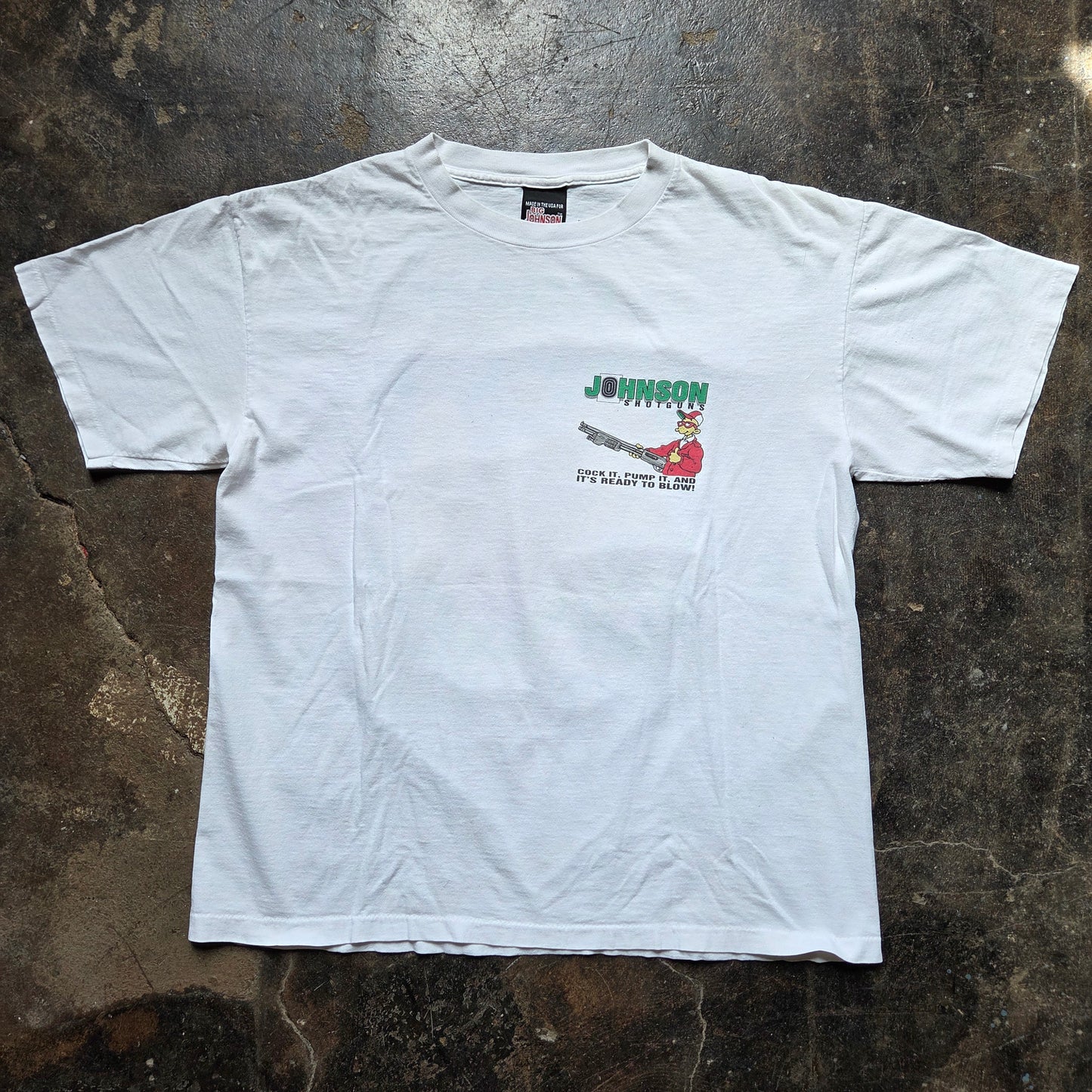 Vtg 1993 Big Johnson Shotguns T Shirt Funny Comedy Large 90s