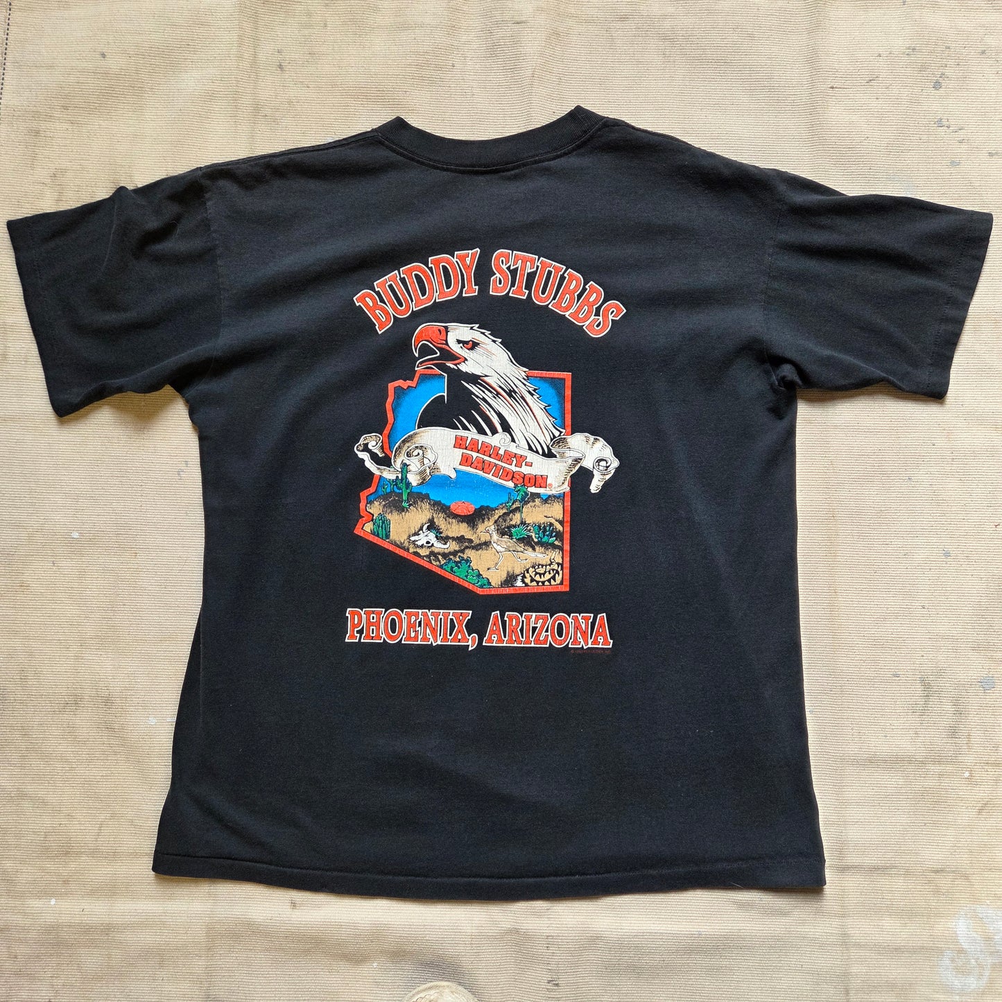 Vtg Harley Davidson Ride Like The Wind Buddy Stubbs Phoenix T Shirt Tee Large