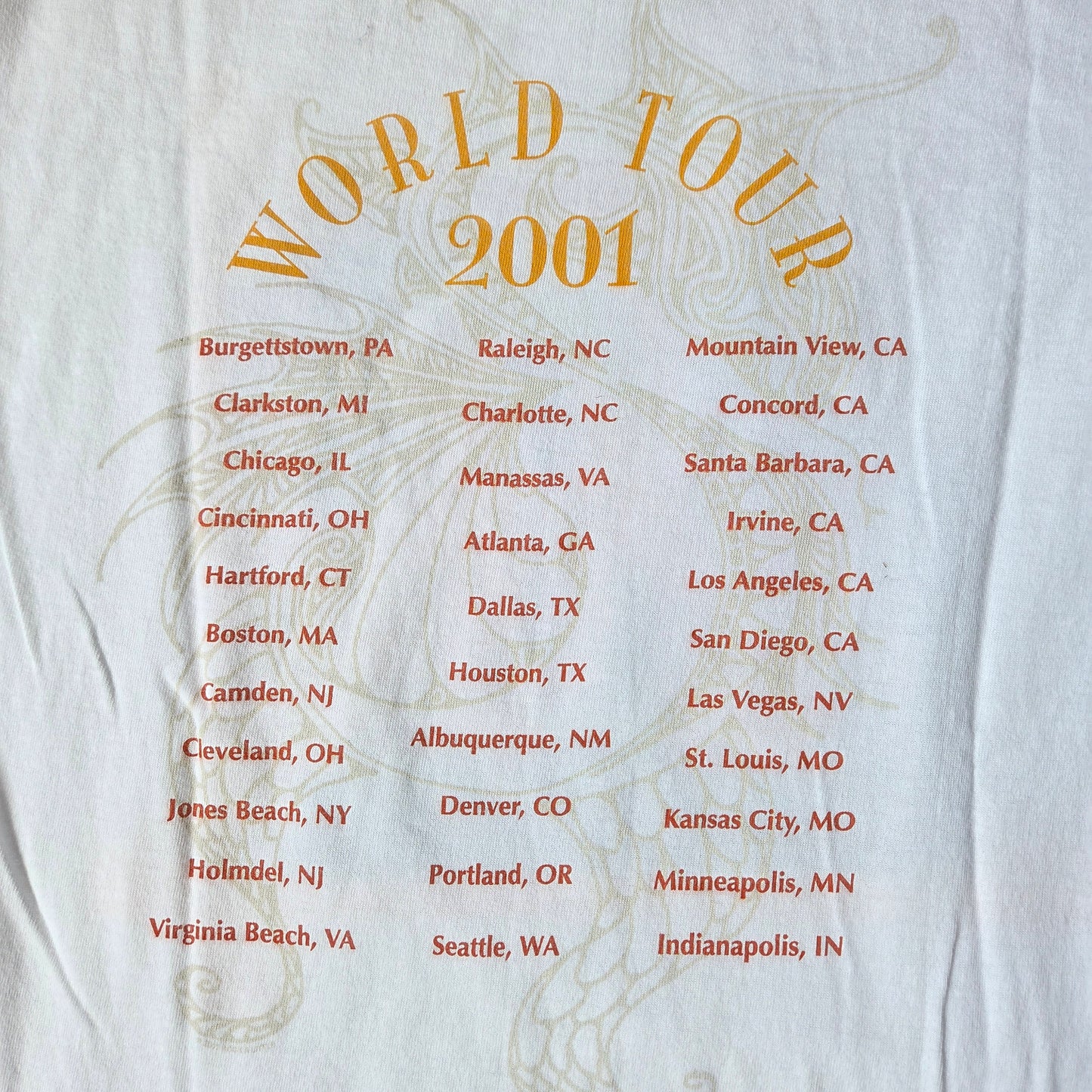 2001 Stevie Nicks World Tour T Shirt