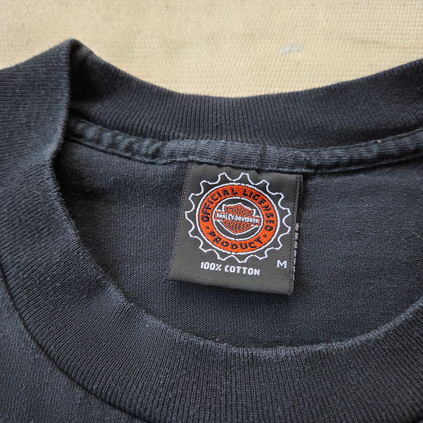 1996 Harley Davidson T Shirt Hottest Sound On The Road Medium 90s Flames
