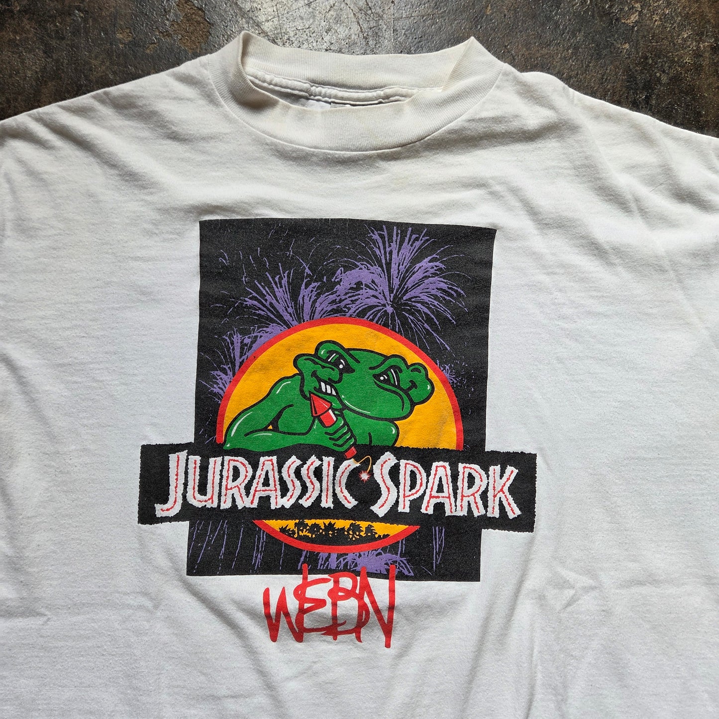 1993 WEBN Jurassic Spark T Shirt 1990s Cincinnati Vintage 90s