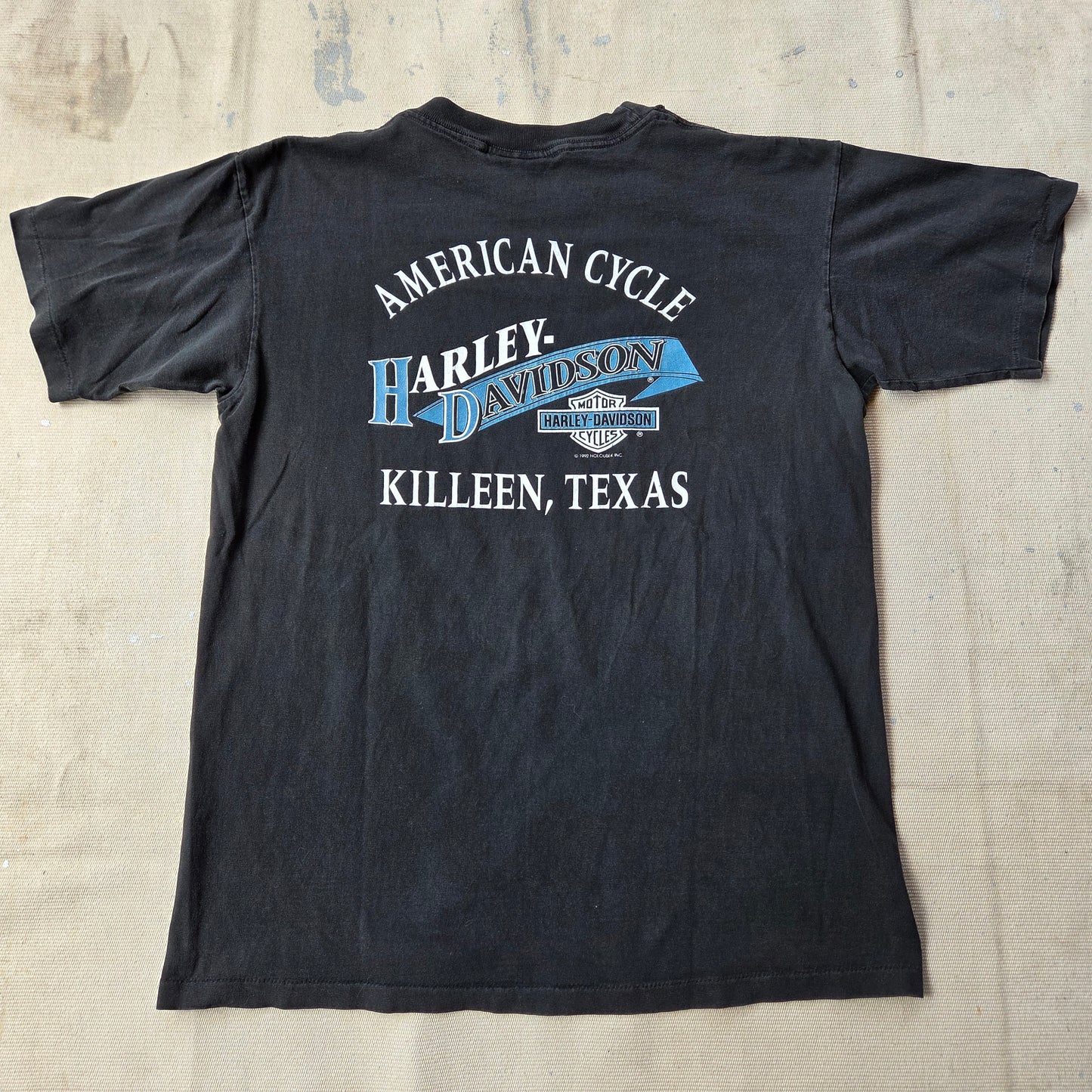 Vtg 90s Harley Davidson T Shirt Killeen Texas Wolf Legends Medium