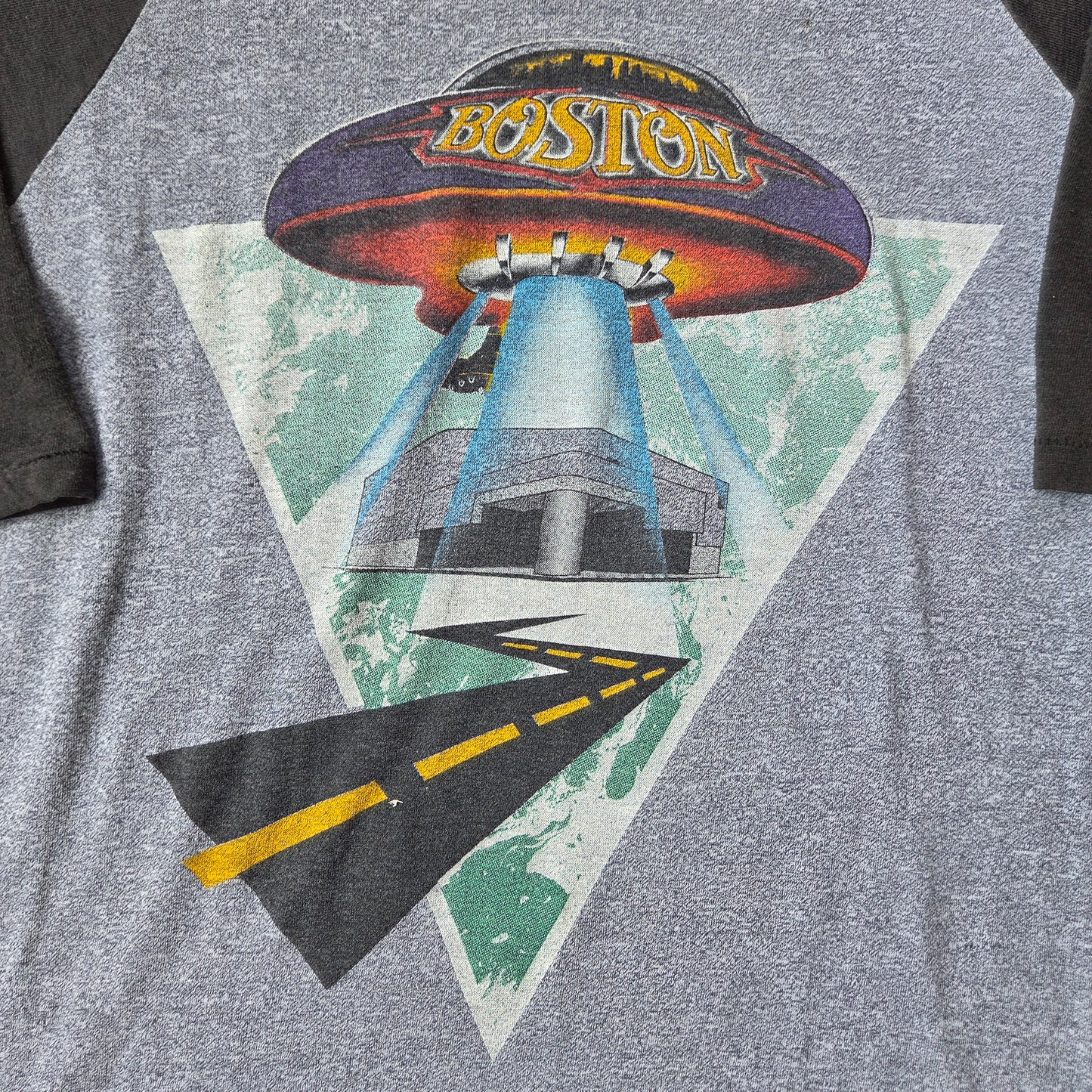 80s Boston Band T Shirt Tour Vintage 1980s Concert Raglan