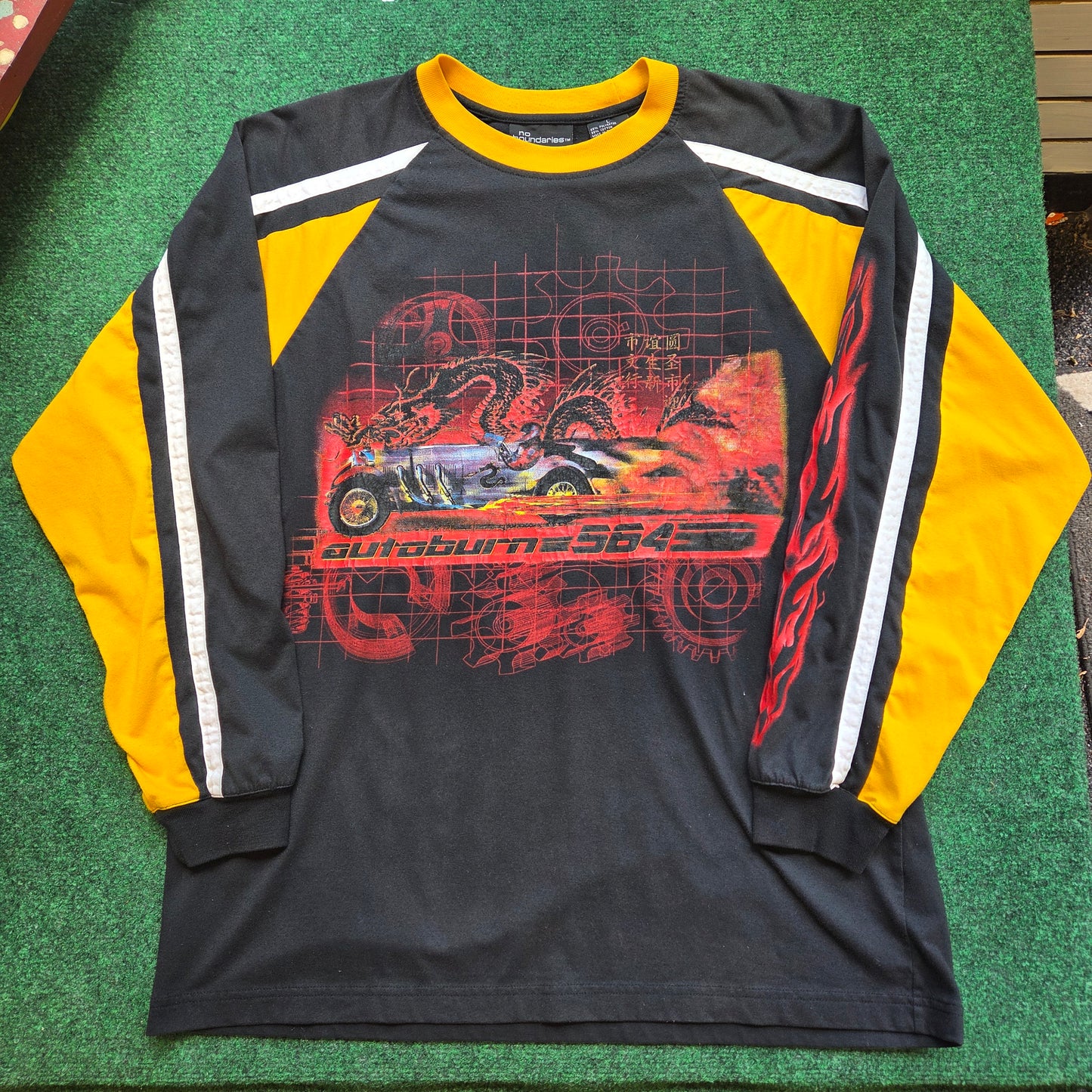 Y2k No Boundaries Autoburn 564 LS Shirt Large