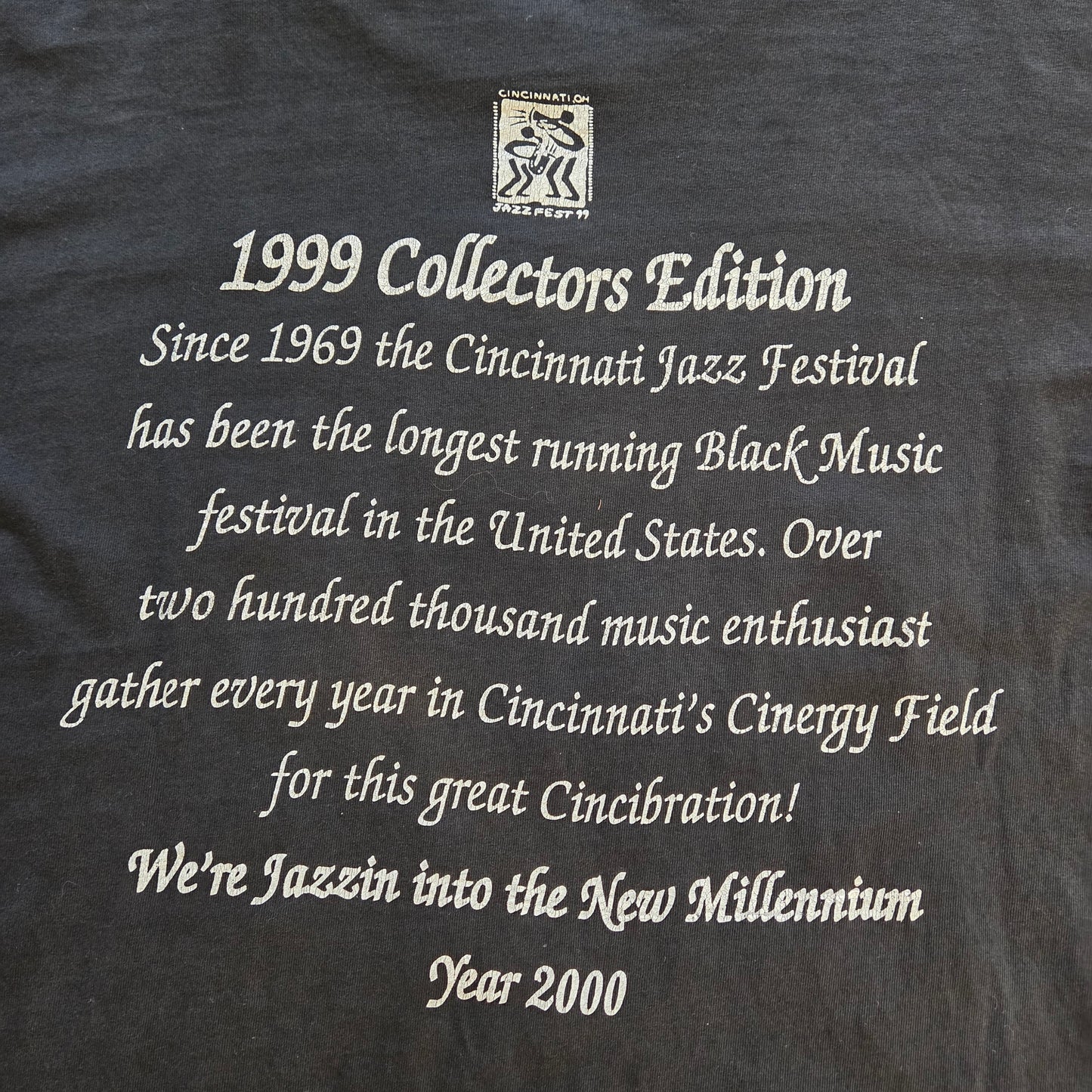 Vtg 1999 Cincinnati Jazz Fest T Shirt 90s XL