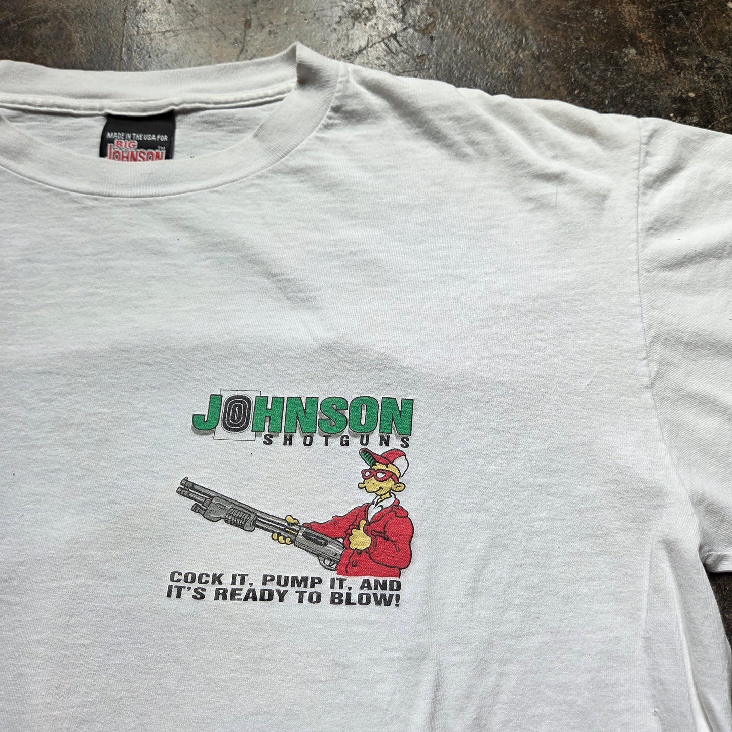 Vtg 1993 Big Johnson Shotguns T Shirt Funny Comedy Large 90s