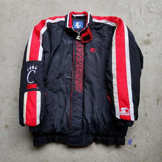 Vtg 90s Cincinnati Bearcats Starter Jacket Large UC Zip Up