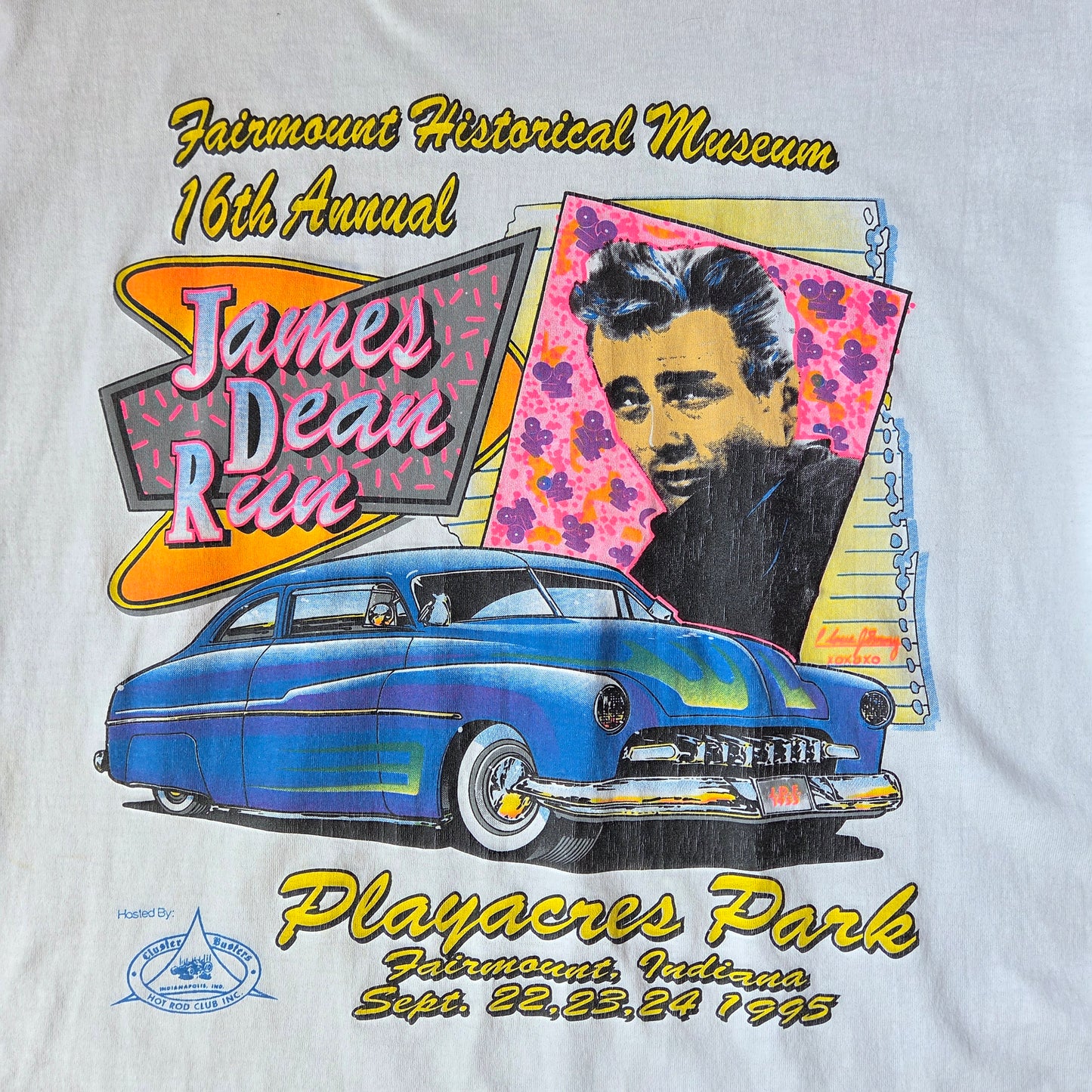 Vtg 1994 James Dean Run Hot Rod T Shirt XL 90S