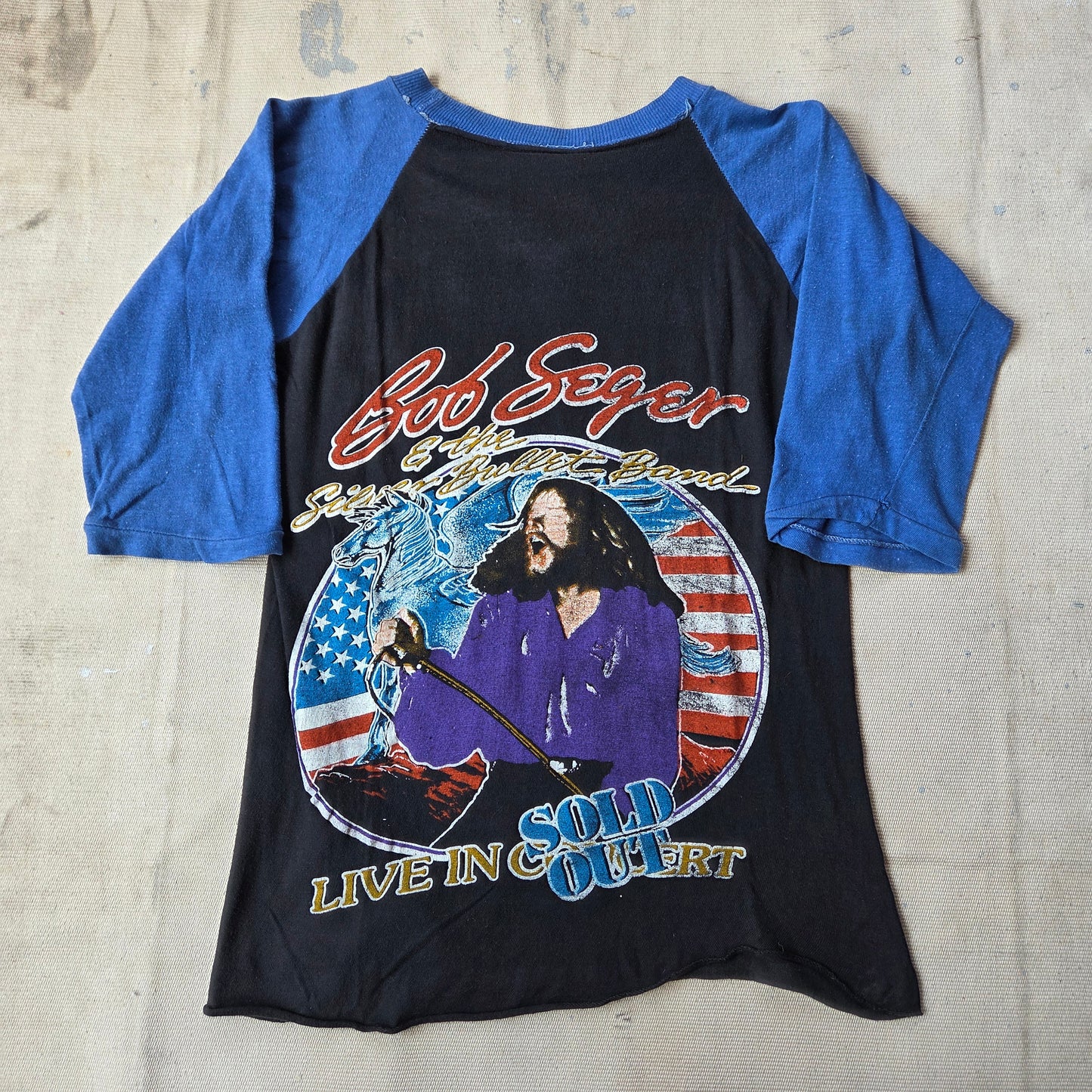 1980s Bob Seger And The Silver Bullet Band Shirt Raglan 80s Concert Tour