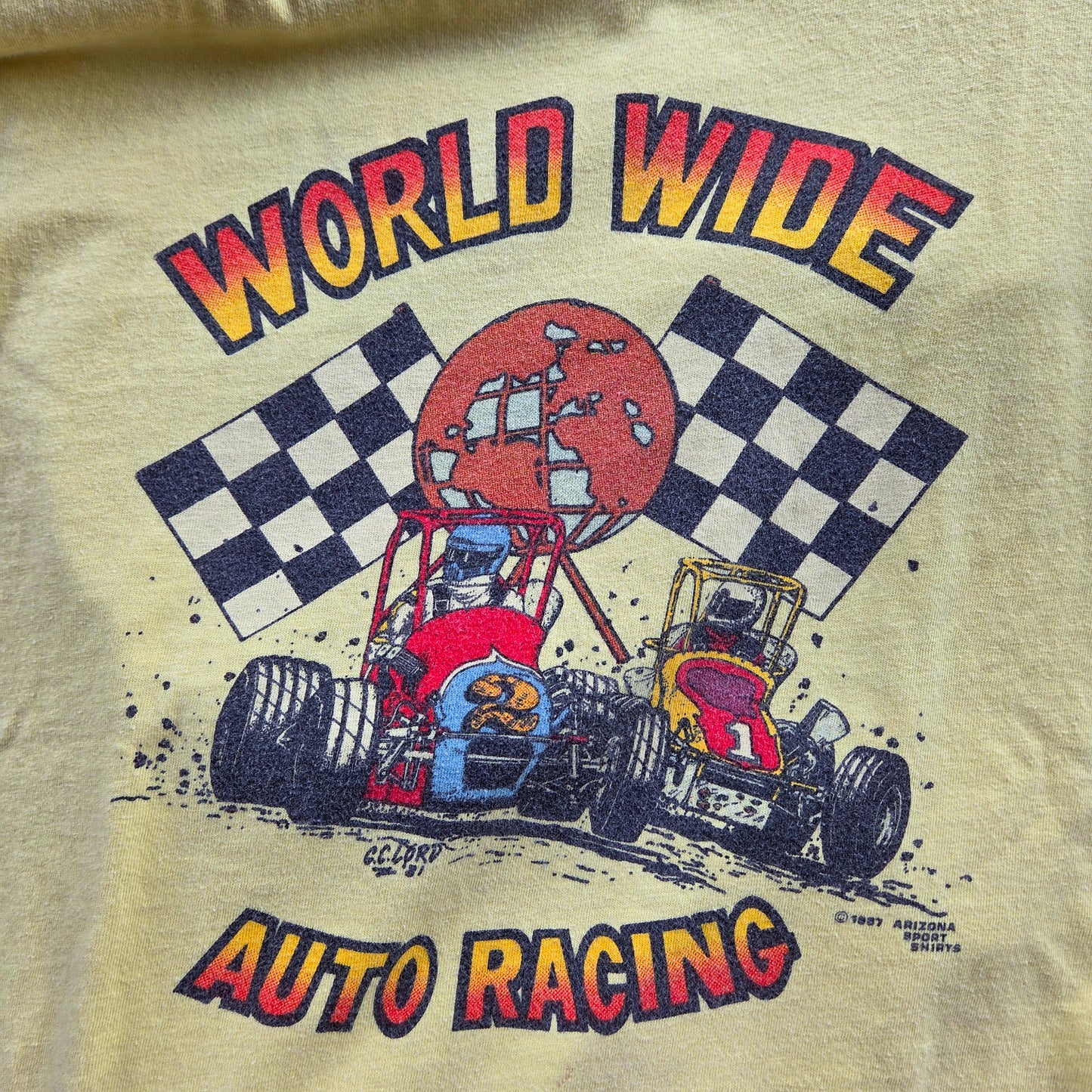 1987 Dirt Racing T-Shirt 80s Medium Arizona Sport