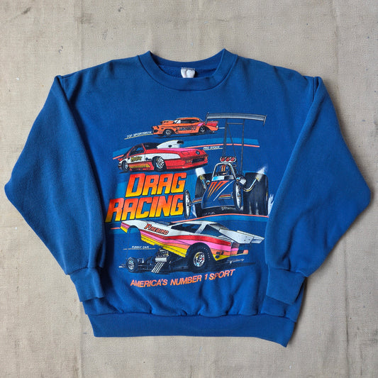 90s Drag Racing Sweatshirt Large 1990s Hot Rod Cars Vintage