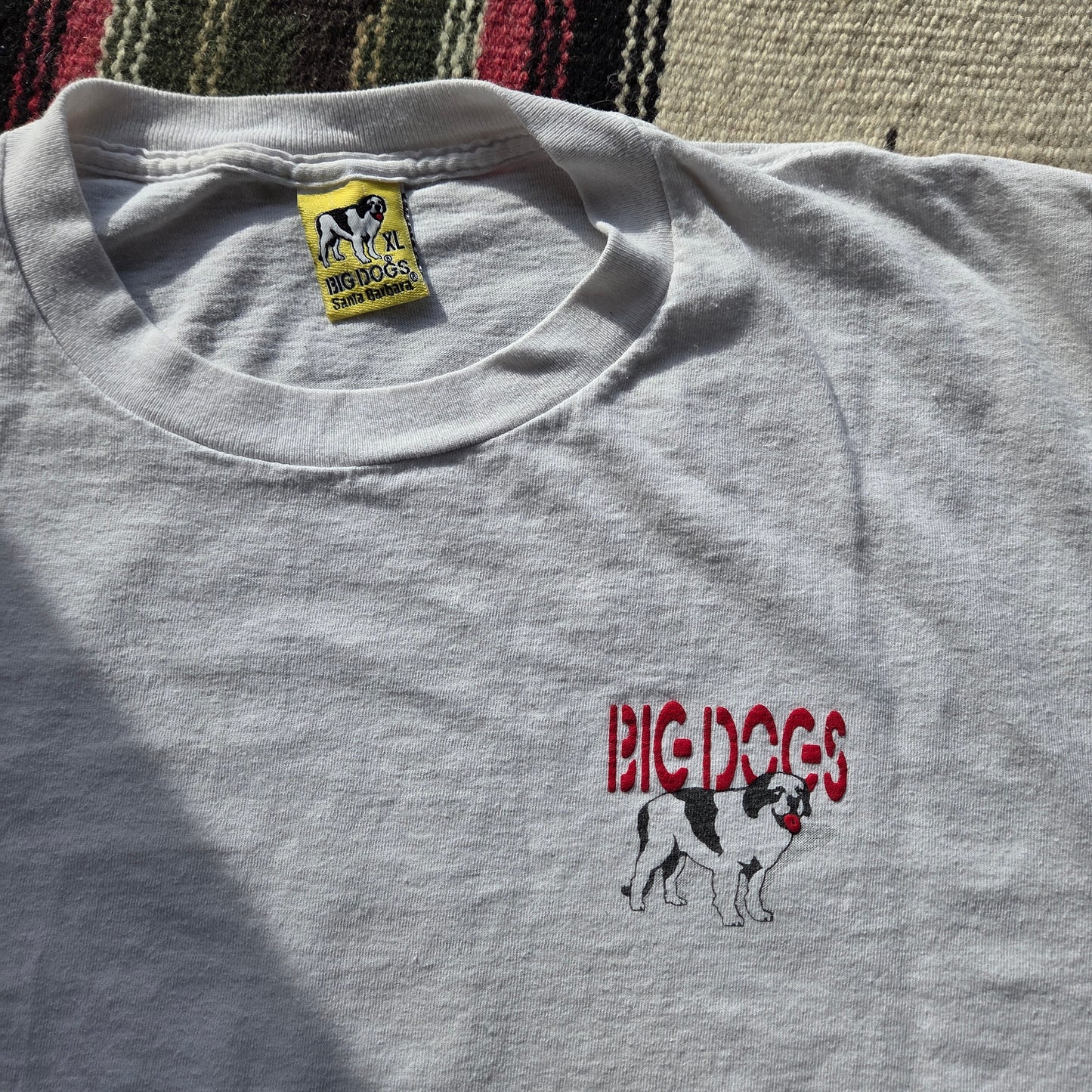 Vtg 1994 Big Dogs Stay On The Porch Tee XL 90s T-Shirt