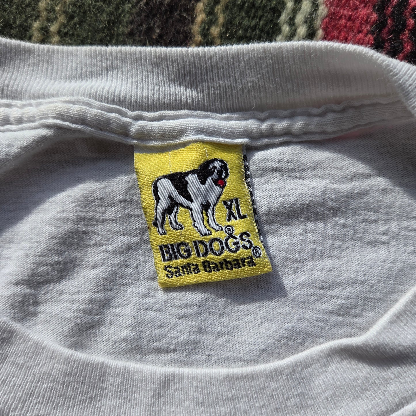 Vtg 1994 Big Dogs Stay On The Porch Tee XL 90s T-Shirt