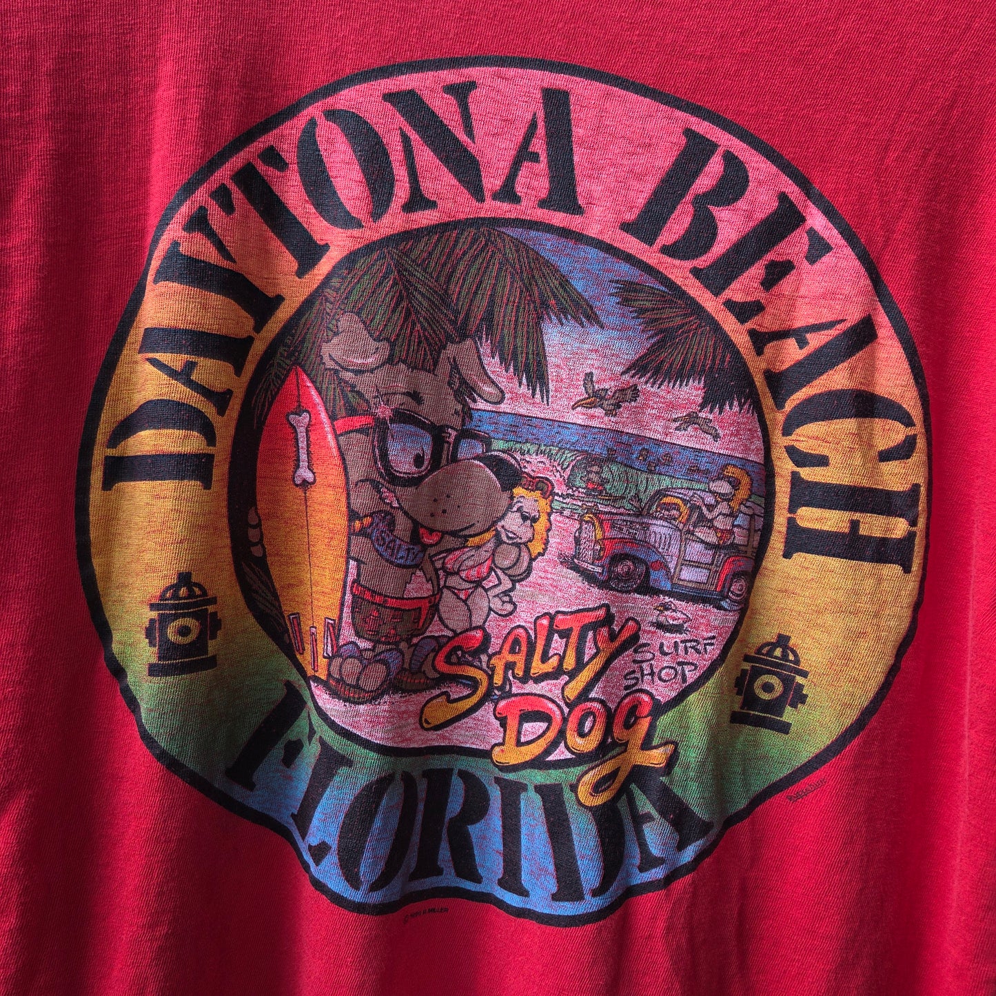 1980 Daytona Beach Salty Dog Pocket T Shirt Medium Surf