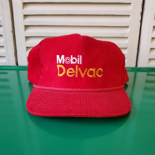 Vintage Mobil Delvac Corduroy Snapback Hat