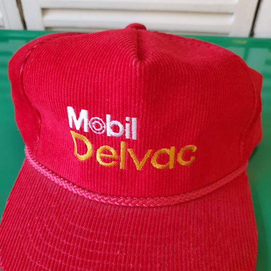 Vintage Mobil Delvac Corduroy Snapback Hat