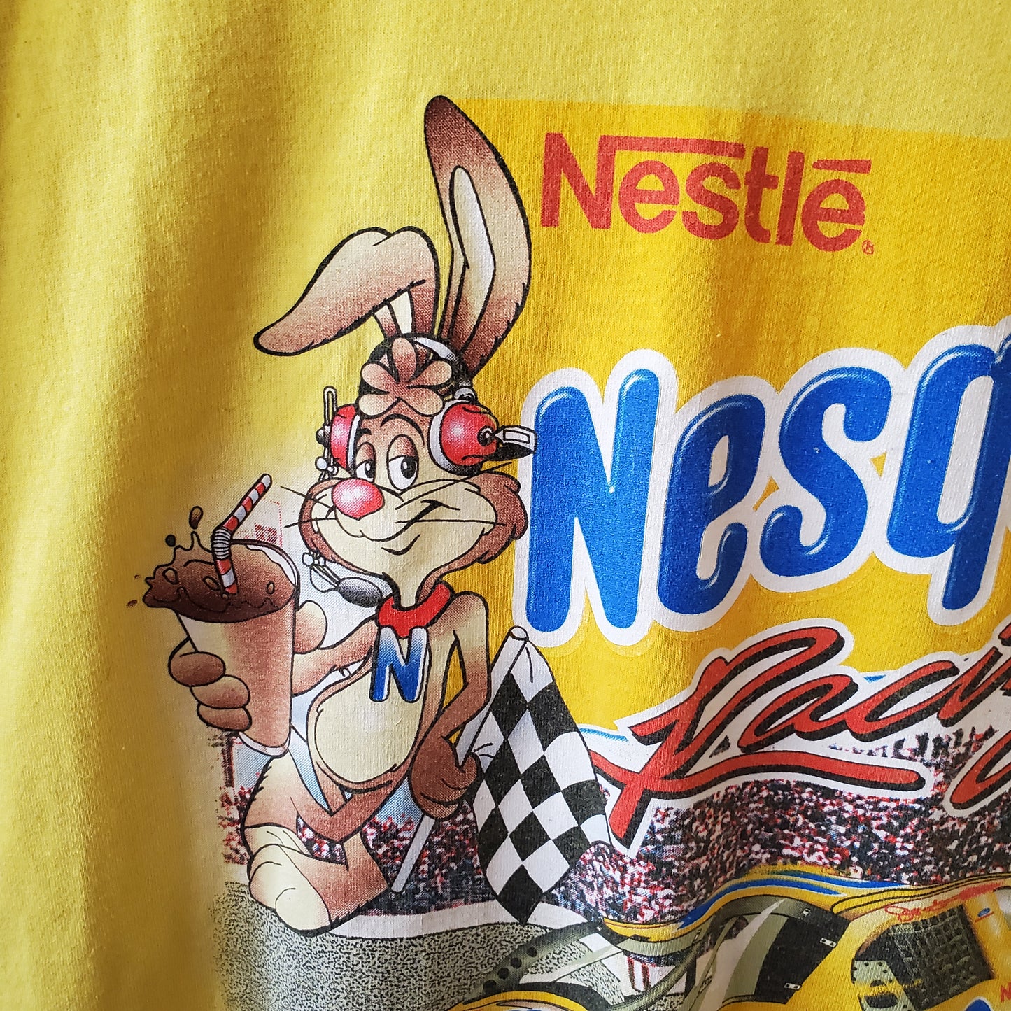 Vintage Nestle Nesquik Nascar Racing Large Tee