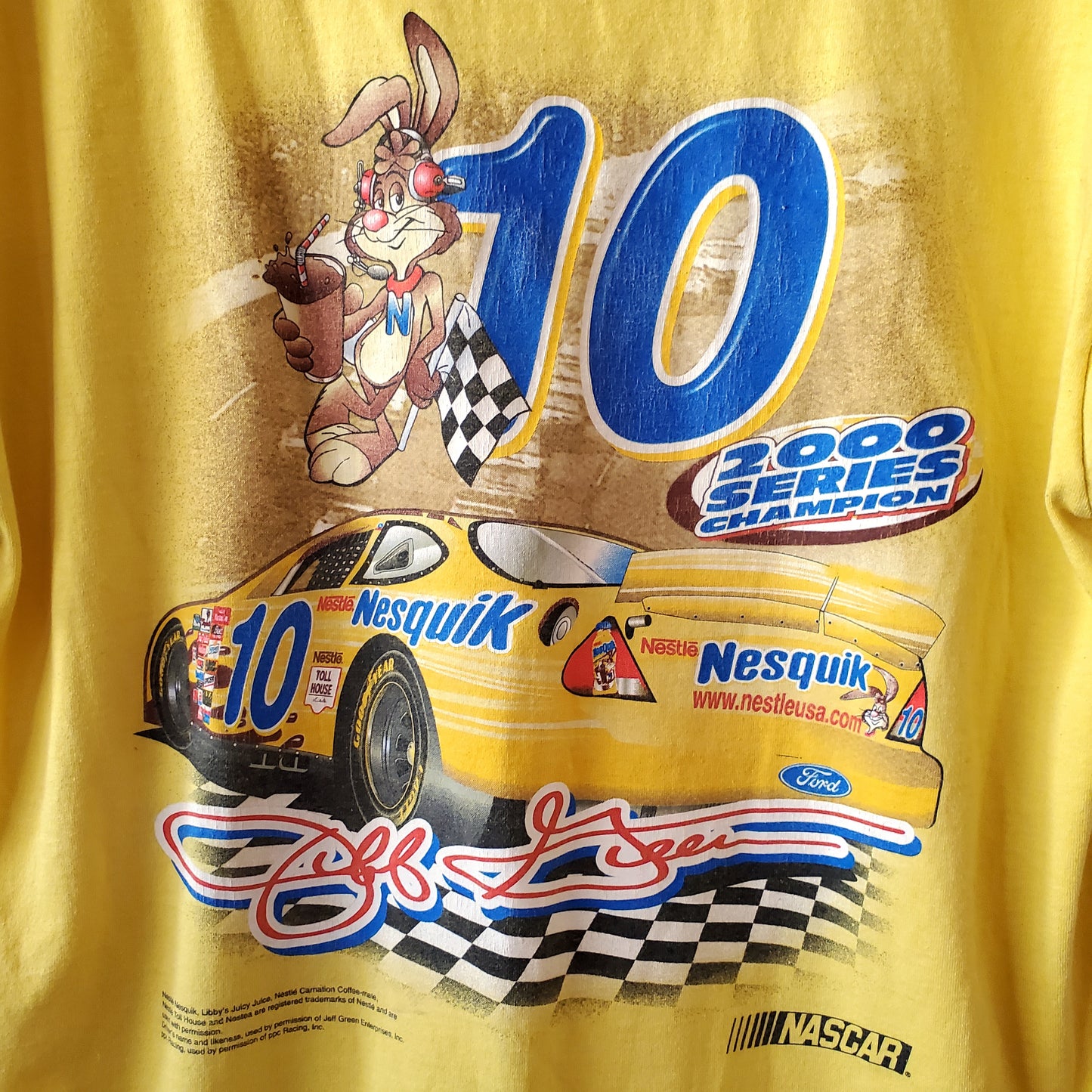 Vintage Nestle Nesquik Nascar Racing Large Tee