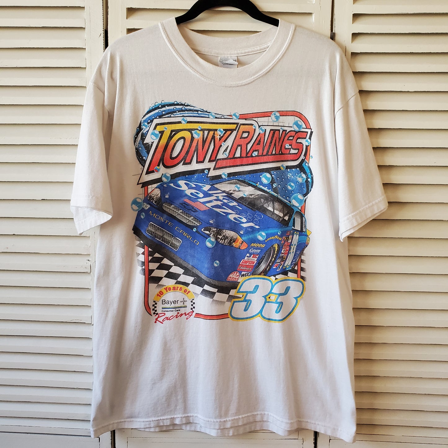 Tony Raines Nascar Racing Tee Shirt Alka Seltzer Monte Carlo Chevy