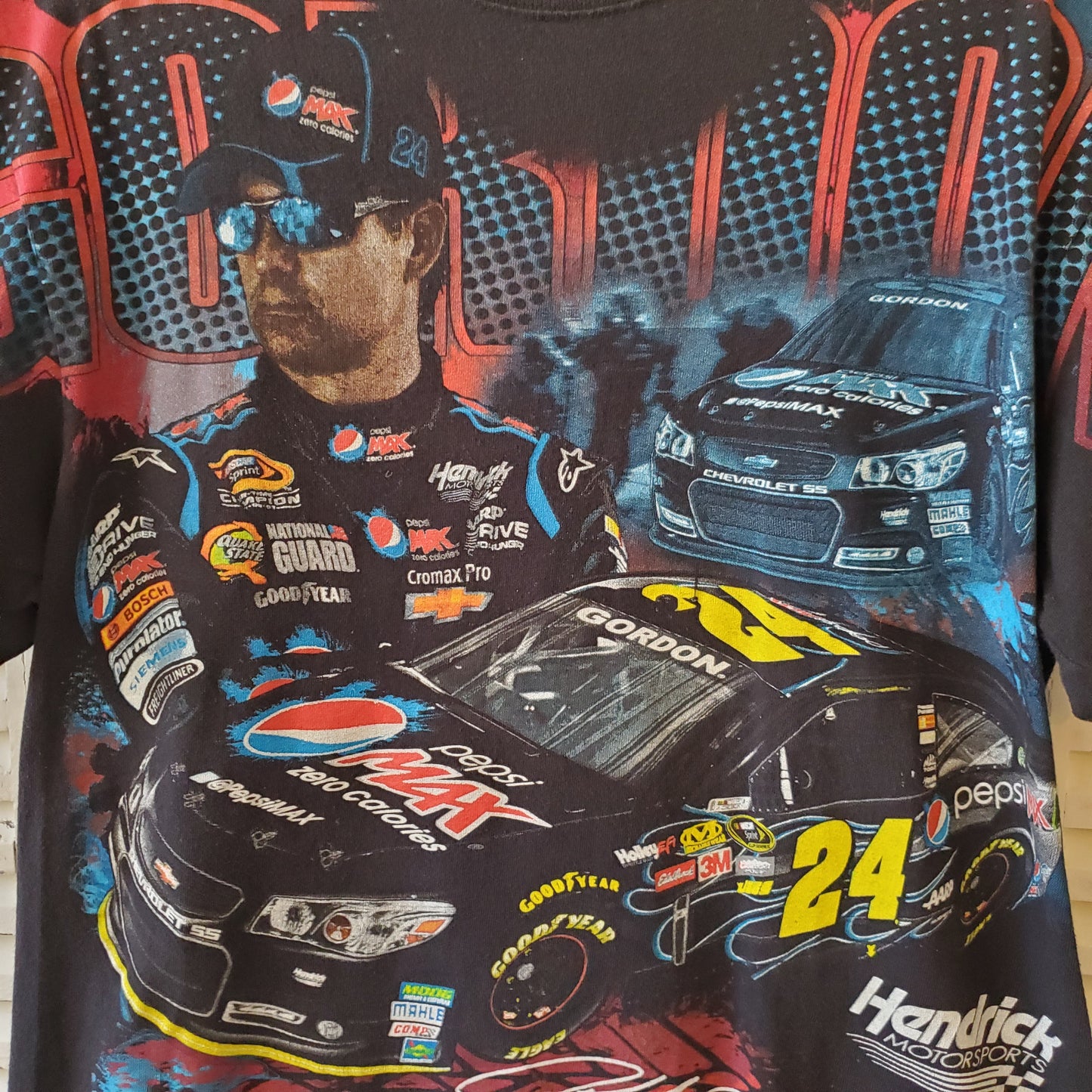 Retro Jeff Gordon Nascar Racing Tee Adult Large AOP