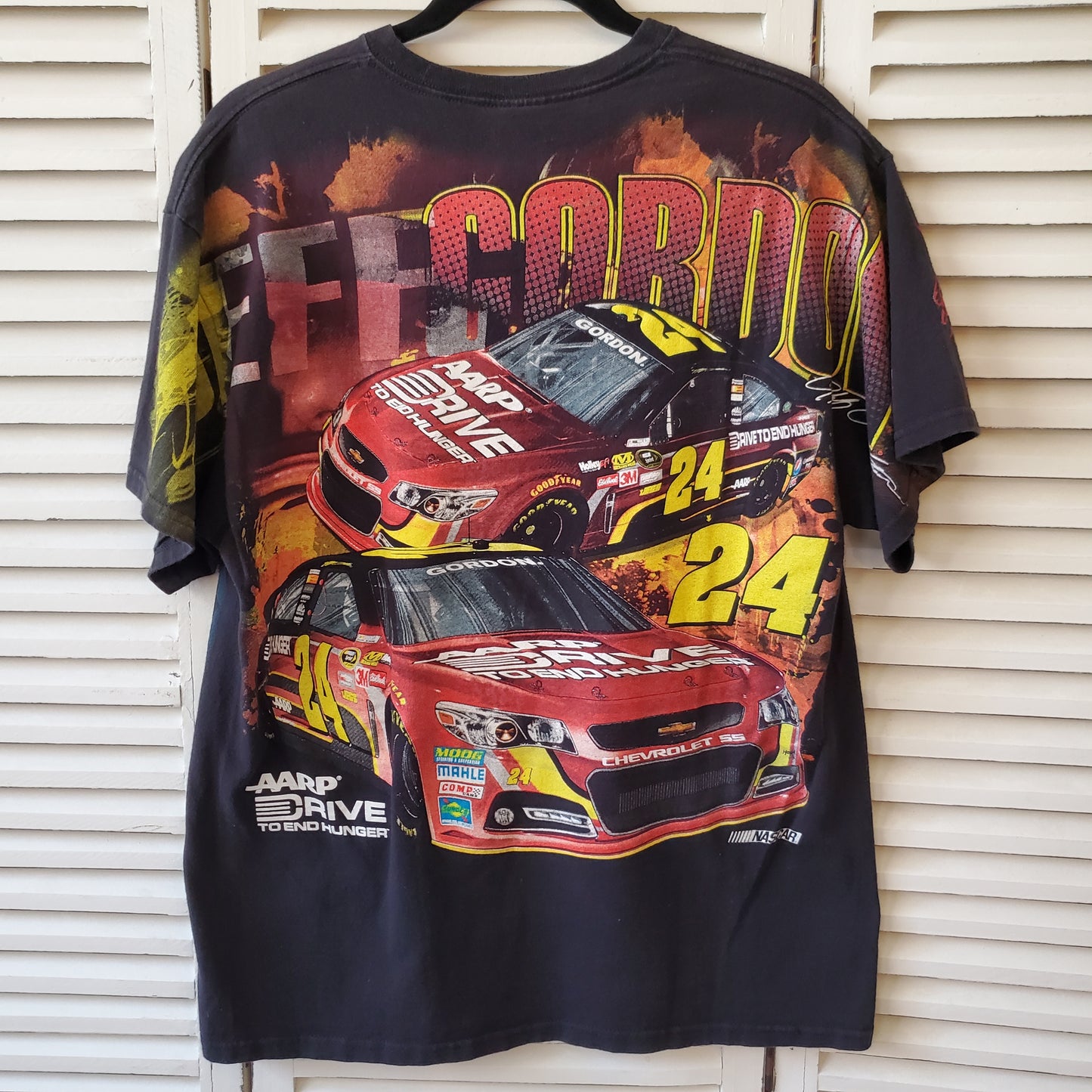 Retro Jeff Gordon Nascar Racing Tee Adult Large AOP