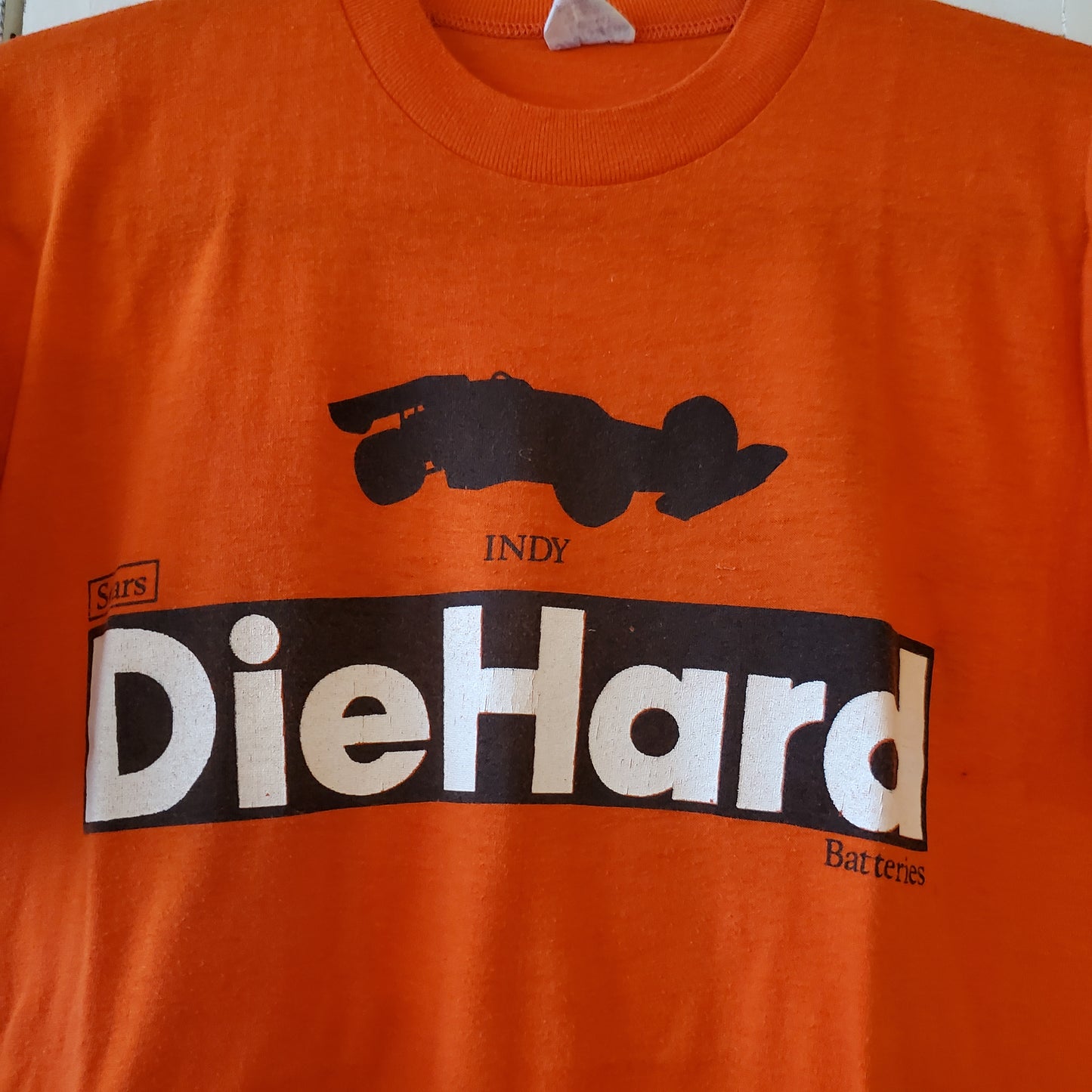 Vtg 70s Die Hard Batteries Indy Racing Sportswear Tee Shirt Adult Large