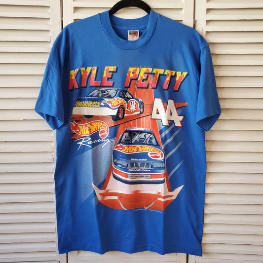 Vtg 1997 Kyle Petty Hot Wheels Nascar Racing Tee Adult Large Shirt