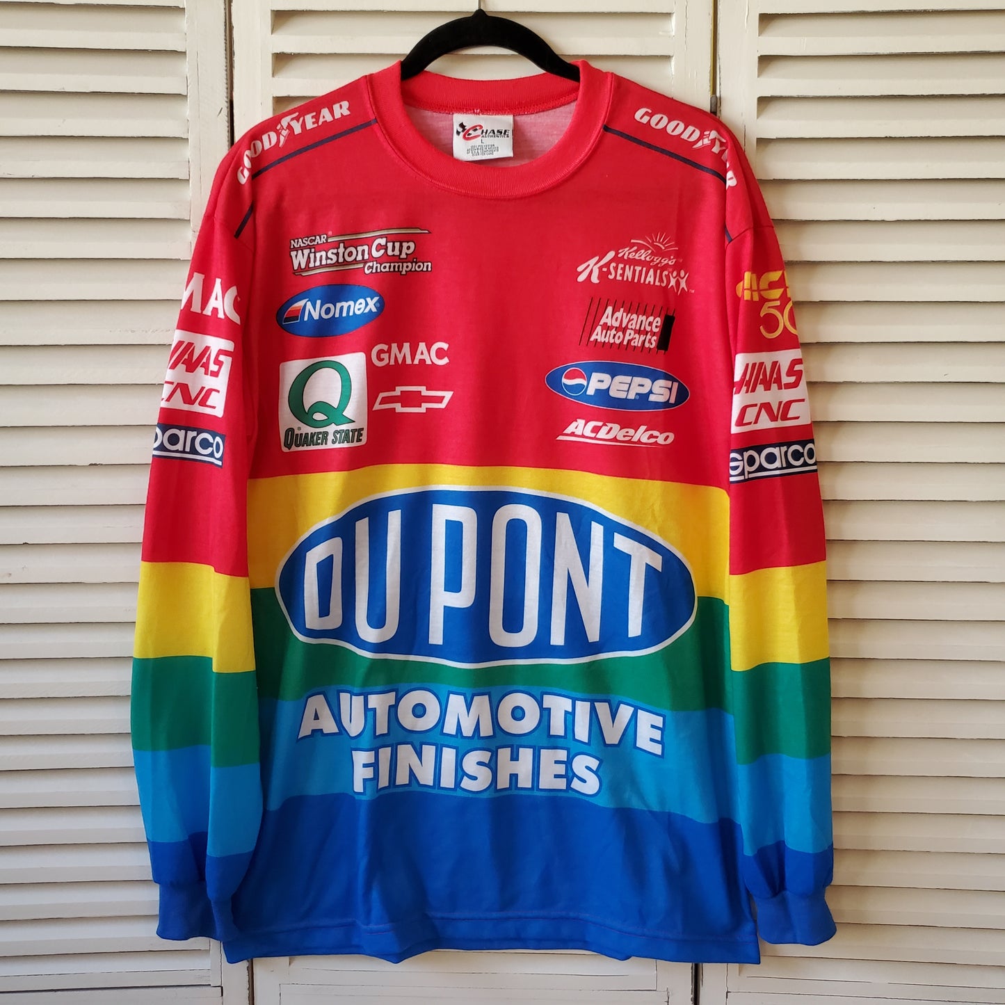 Dupont Automotive Finishes Nascar Chevy Pepsi Long Sleeve Tee Adult Large