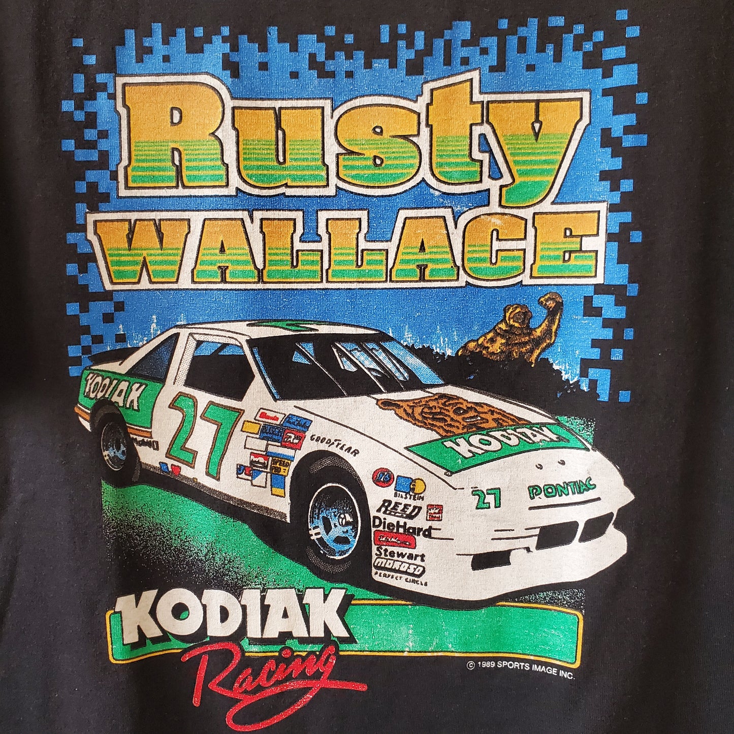 Vtg 1989 Rusty Wallace Kodiak Nascar Racing Tee Adult Large