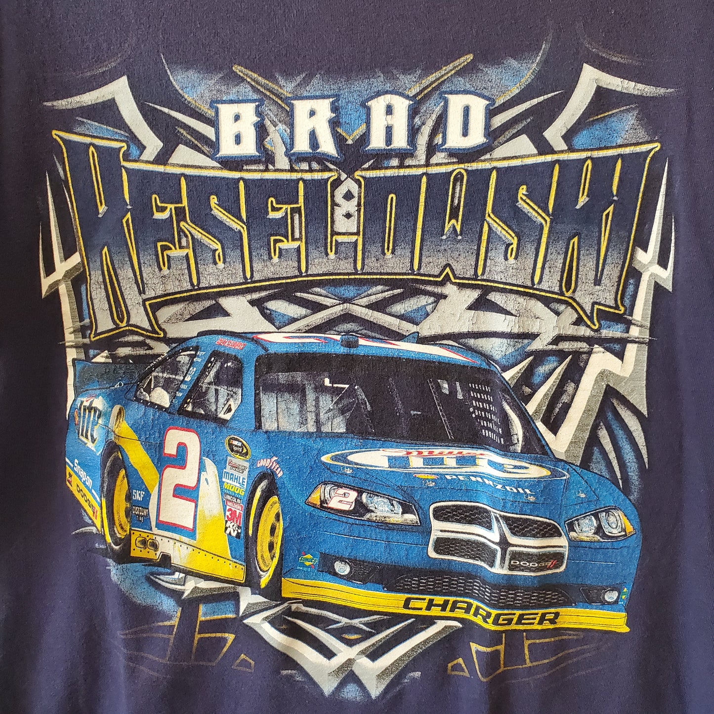 Brad Keselowski Nascar Miller Lite Racing Tee Shirt Adult XL Beer