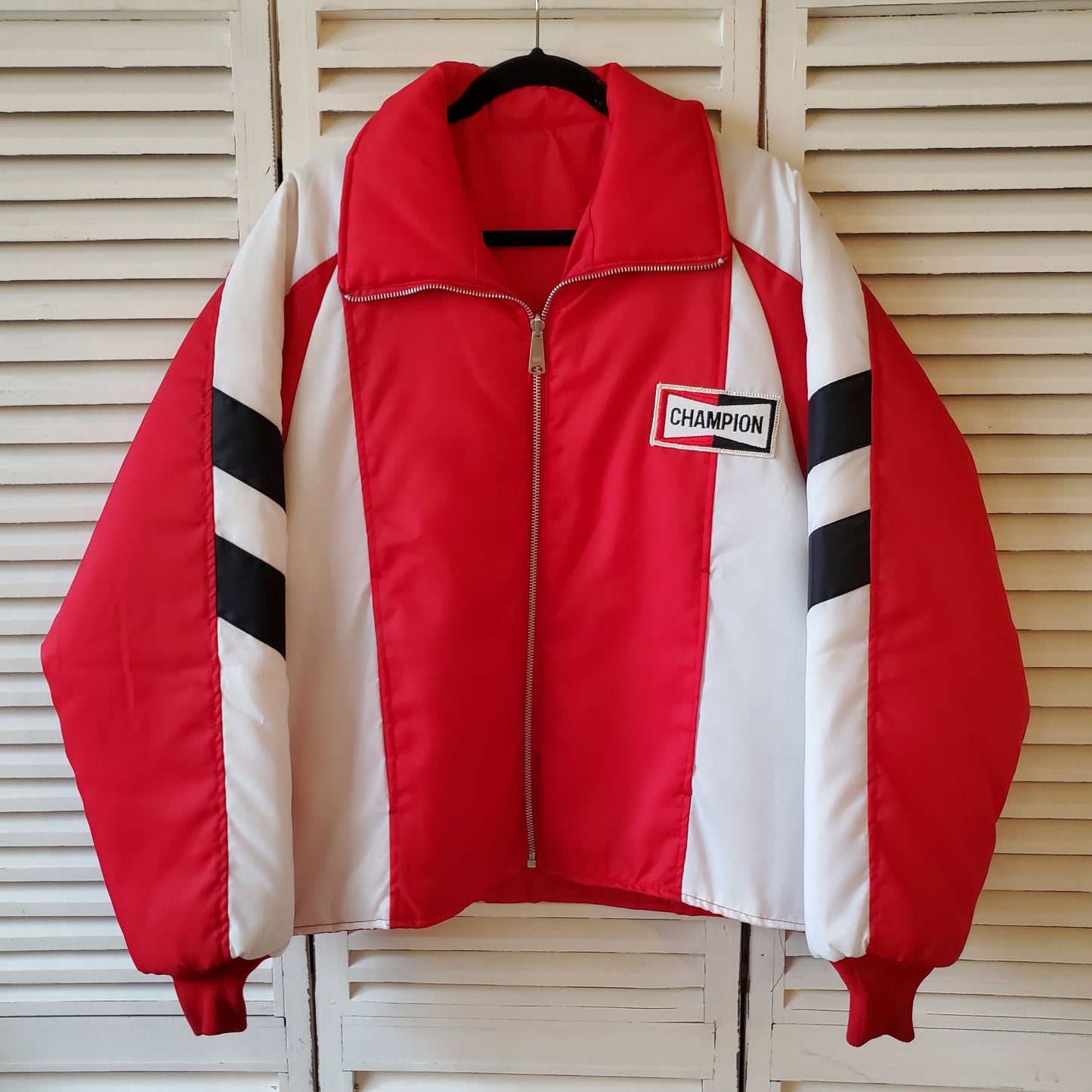 Vtg Champion Spark Plugs Racing Jacket Reversible Adult XL