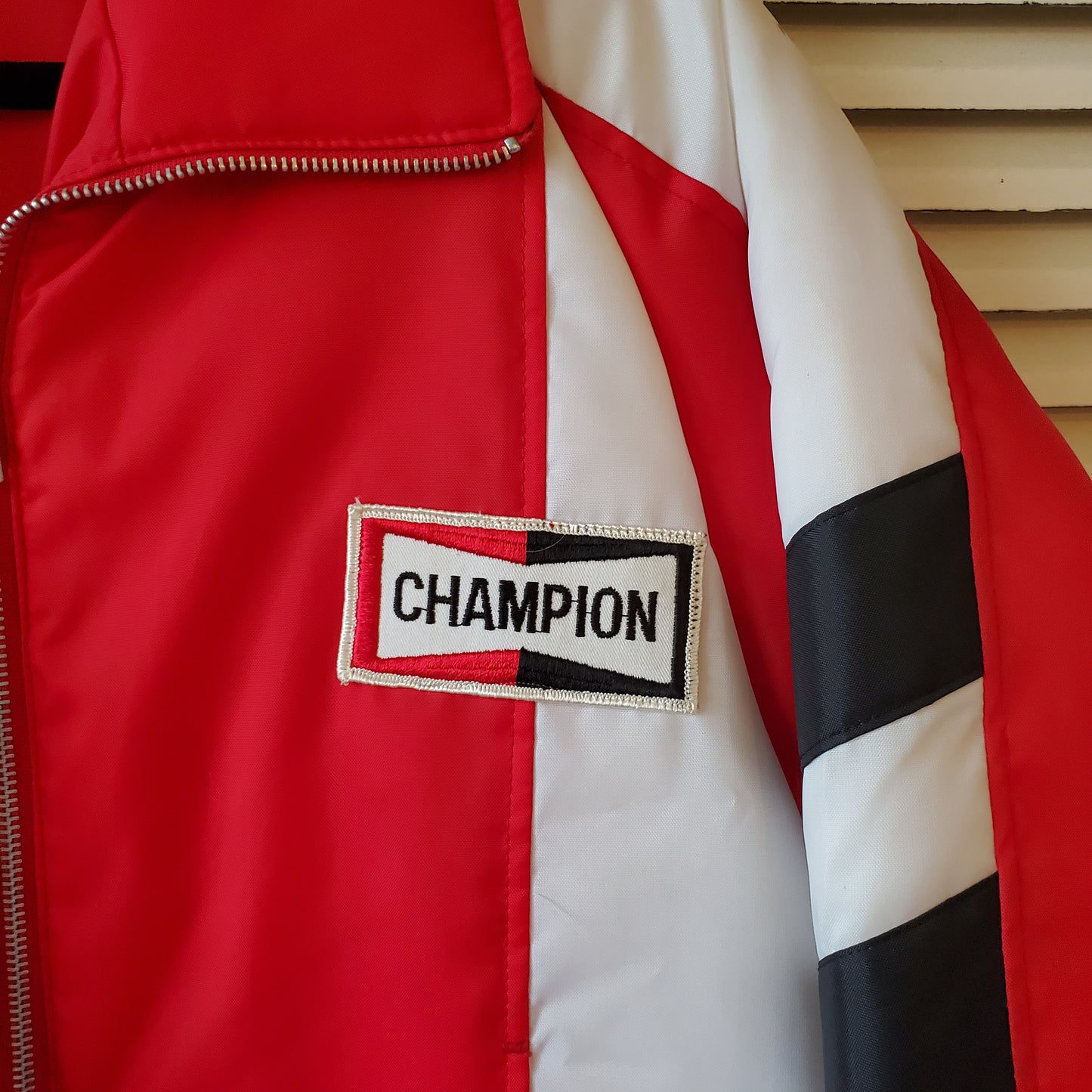 Vtg Champion Spark Plugs Racing Jacket Reversible Adult XL