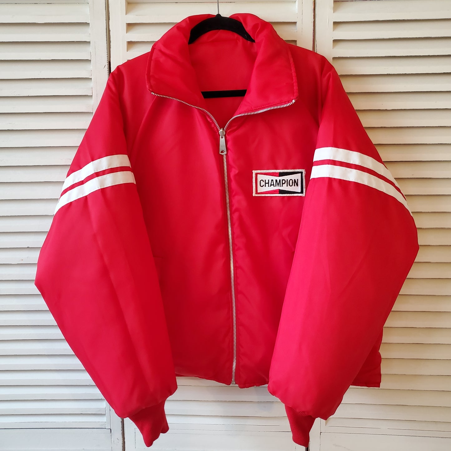 Vtg Champion Spark Plugs Racing Jacket Reversible Adult XL