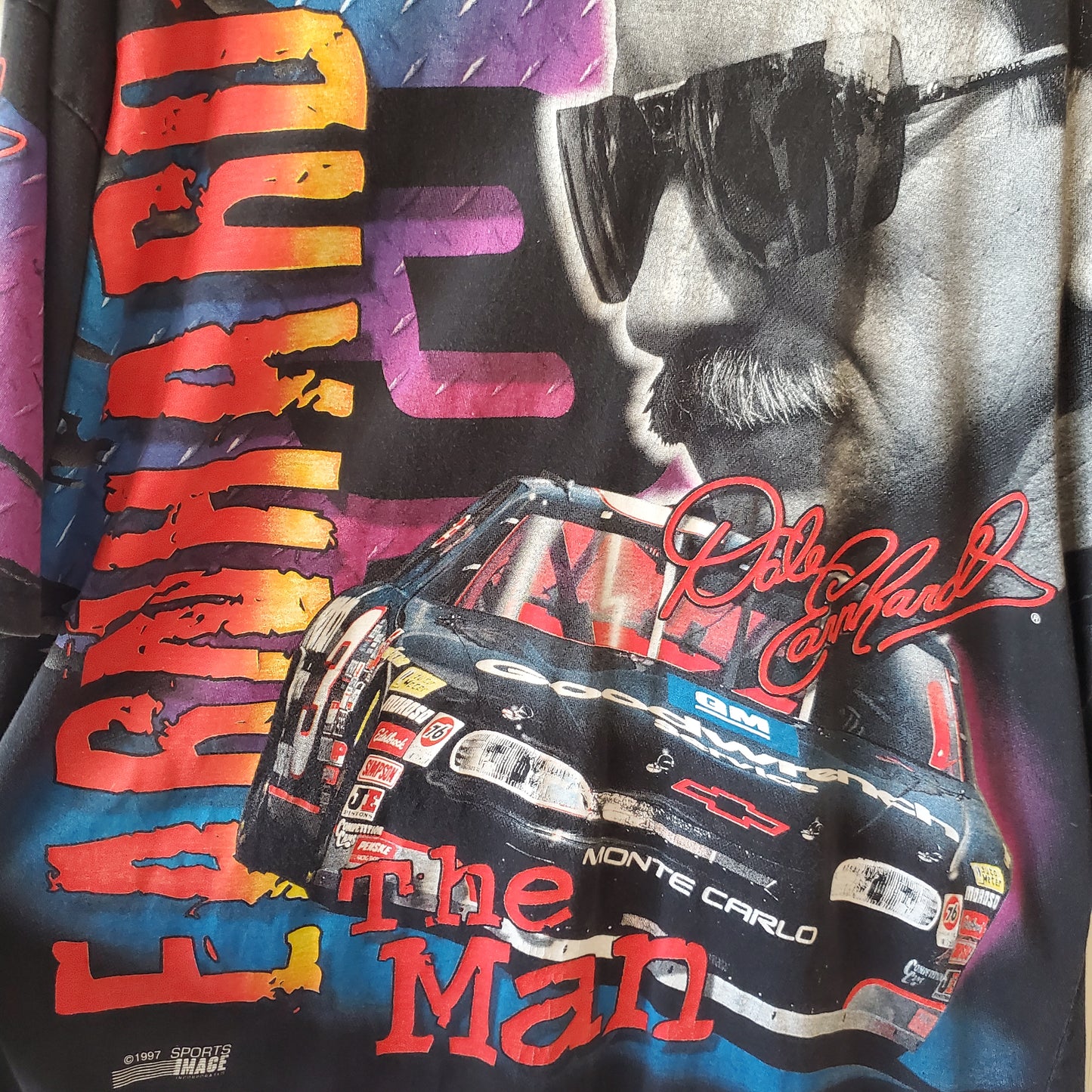 Vtg 1997 Dale Earnhardt The Man Nascar Racing Tee Shirt Mens 2XL