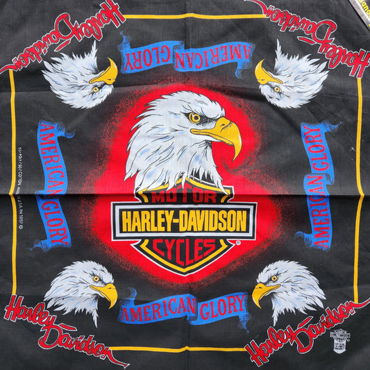 Vtg Harley Davidson Bandana American Glory Bald Eagle Biker