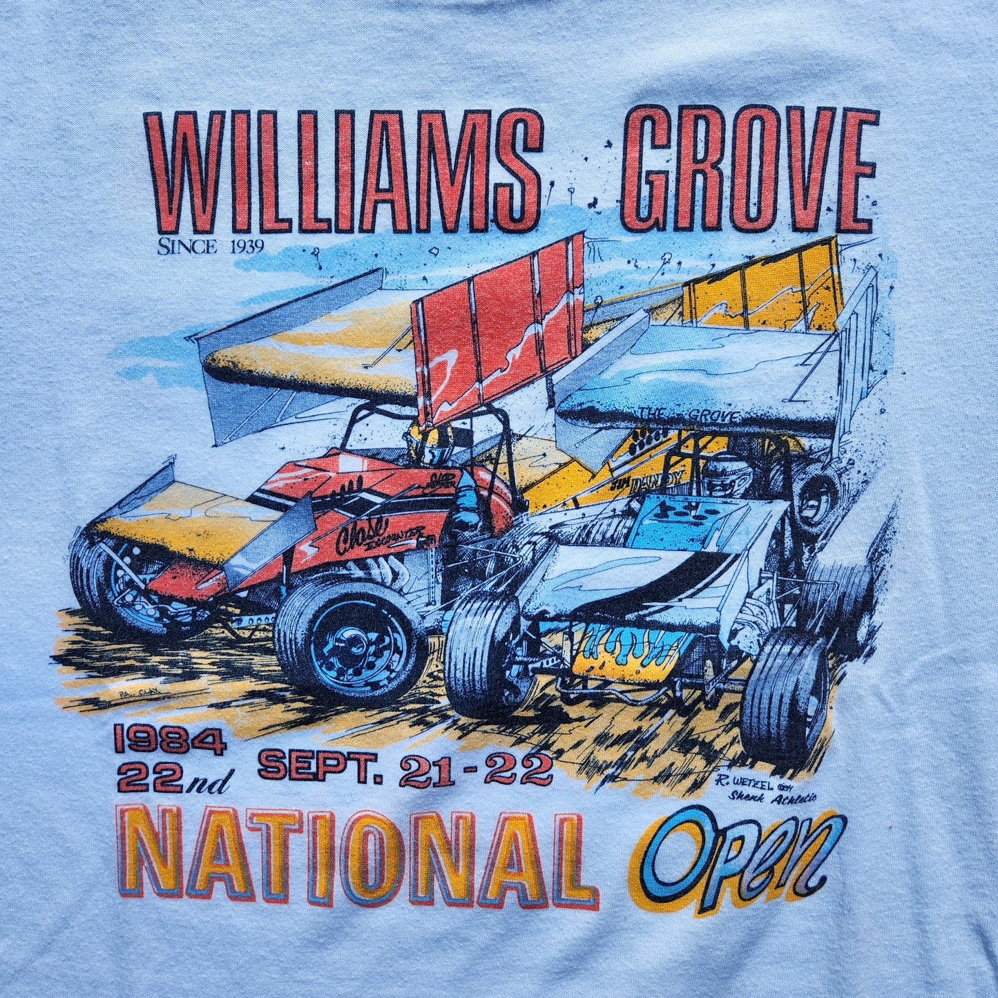 Vintage 1984 Williams Grove National Open Racing Shirt Large Tee