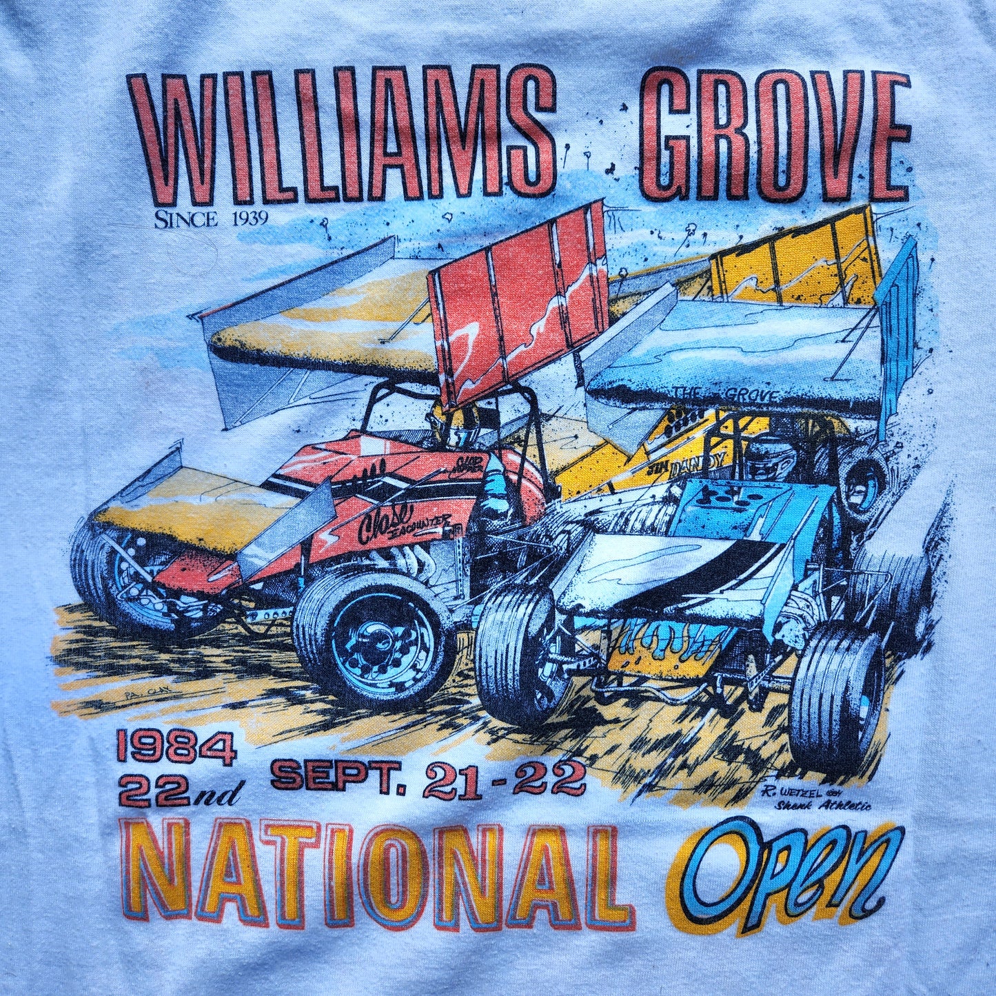 Vintage 1984 Williams Grove National Open Racing Shirt Large Tee