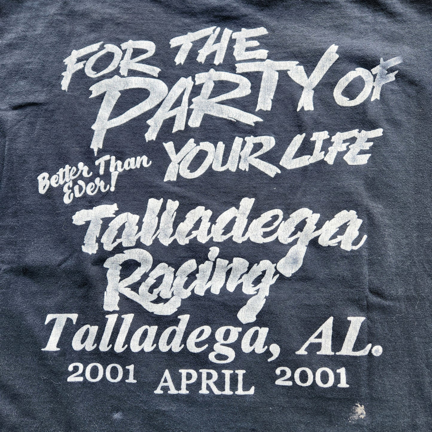 Vintage Talladega Alabama Shirt April 2001 Whoop Ass Faded Racing Party Beer Tee