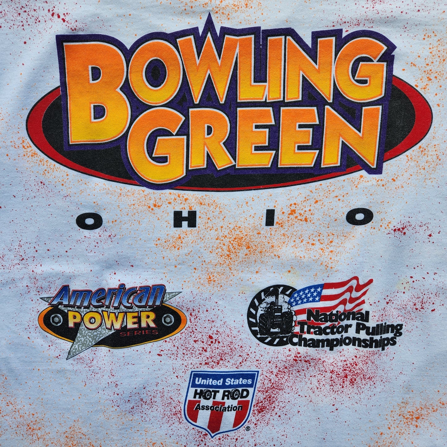 American Power Drag Racing Shirt Tee AOP Hot Rod Motorsports Large Bowling Green Ohio